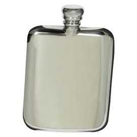 Finest Hand Made Pewter Slim Hip Flask 2oz