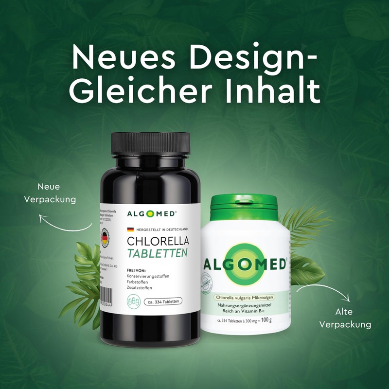 Algomed® Chlorella Vulgaris Microalgae Tablets 1417096 100 G Green