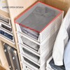 Stackable Storage Basket Plastic Large Open Drawer Wardrobe Cloth Container
