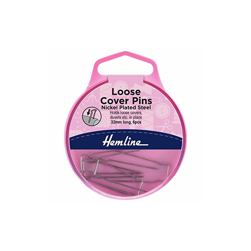 Hemline Loose Cover Pins, 30mm, pk of 6, in Flip