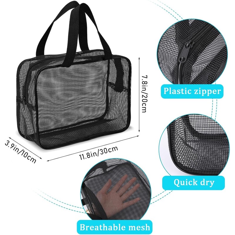 Mesh Shower Caddy Toiletry Tote Gym Bag, 1Pc Shower Caddy