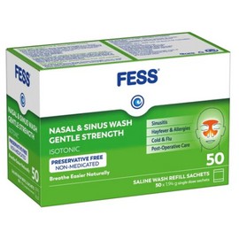 Fess Nasal & Sinus Wash Refill Gentle Strength Wash Sachets Refills 50 Packs