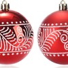 com-four® 6 x Christmas Baubles, Shatterproof Plastic Christmas Tree Decorations