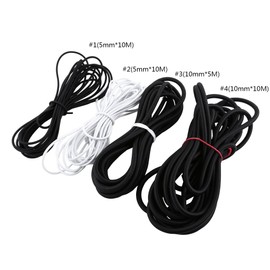 5mm 10mm Black Strong Elastic Bungee Rope Shock Cord Tie Down for Replacement, Repair & Outdoors, 10mm5M(negro)