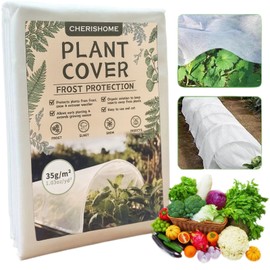 CHERISHOME Gartenvlies Frostschutz für Pflanzen im Freien 35gsm, 2m x 5m Gartenbauvlies für Pflanzenschutz Frost, Pflanzenvlies Frostschutz, Vliesstoff Pflanzenabdeckungen für Winter