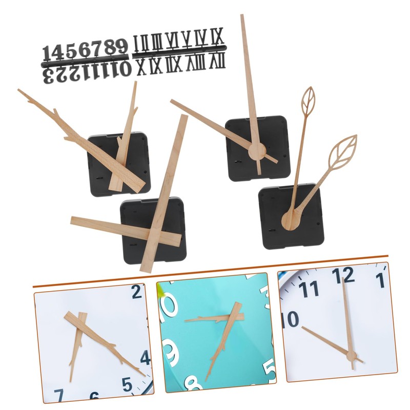 COHEALI 4 Sets DIY Wall Clock Movement Kit of Replacement
