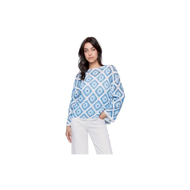 Charlie B Tranquility Crocheted Sweater Coastal