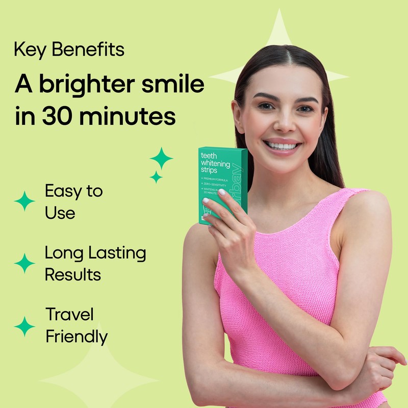 Premium Non Hydrogen Peroxide Teeth Whitening Strips | 28 Enamel