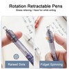 Archic Retractable Black Gel Ink Rotary Ballpoint Pens Pack of