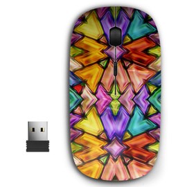 2.4G Ergonomic Portable USB Wireless Mouse for PC, Laptop, Computer, Notebook with Nano Receiver ( Texture Bright Shiny )