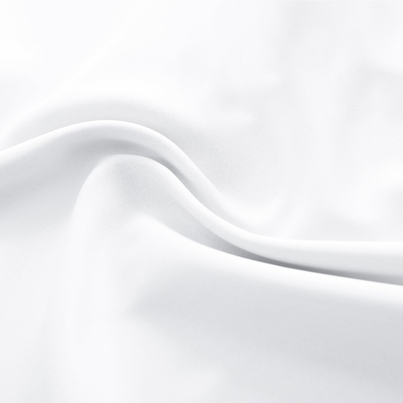 DONREN Pure White Small Window Curtain Panels for Kitchen -