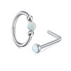 MODRSA 18g Nose Ring Opal Nose Ring Opal Nose Stud