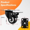 1.5" Casters Set of 12 Heavy-Duty Industrial Caster Wheels PU