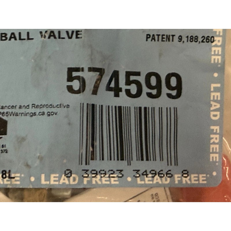 NIBCO HydraPure 3/4" Press Ball Valve (574599) Lead-Free Bronze CLPC585-80-LF