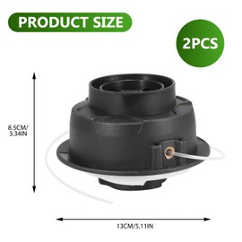 OUZHOU Set of 2 mower heads for Stihl brush cutter, Autocut C6-2, mowing head for Stihl Autocut, mowing head with double thread M8 x 1.25 for most lawn mowers and brush cutters