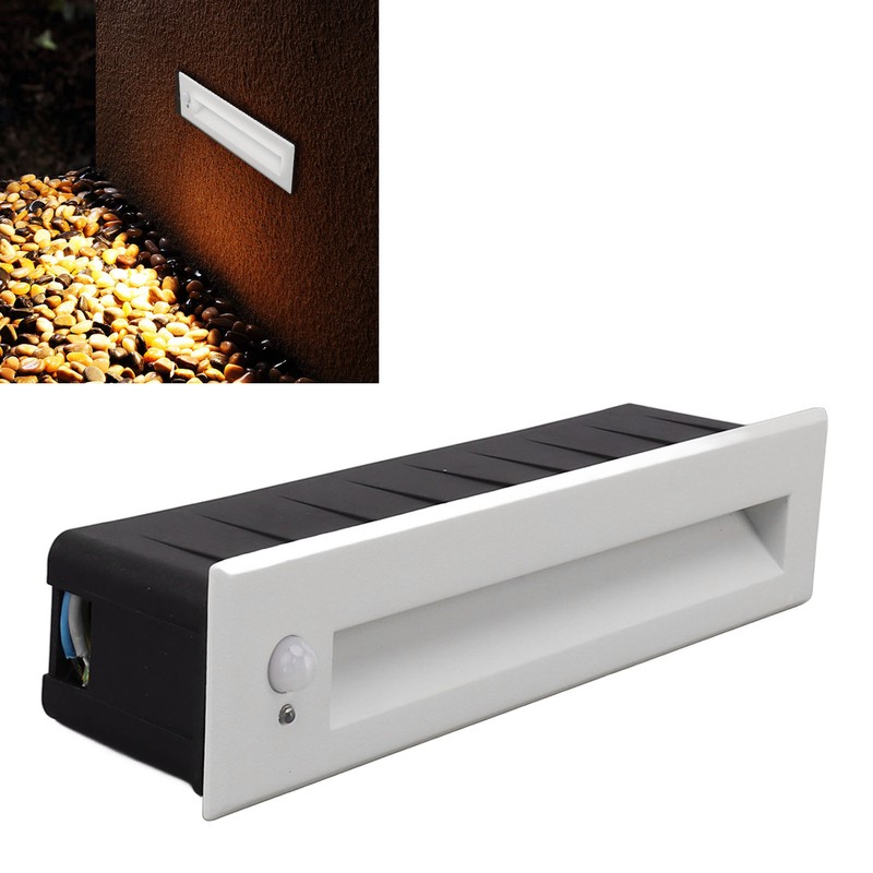 Recessed Sensing Step Light Frosted White LED Stair Light for