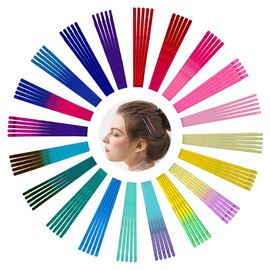Belicia Bobby Hair Pins - 100 Pcs Hair Barrettes Metallic Hair Clip Multi Colored For Women