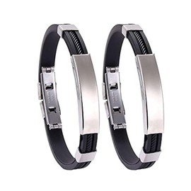 Apus Ion Therapeutic Lympunclog Titanium Wristband Pro, Titanium Detox Lymph Unclog Wristband Oveallgo Sugarfirm Titanium Wristband Bracelet for Women Men（2Pcs Black）
