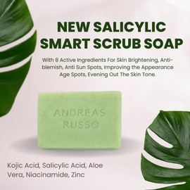 The First 8 in 1 Scrub Soap Premium High Grade Smart Scrub Soap With 8 Active Ingredients Skin Brightening, Antiblemish, Anti Sun Spots, Improving the Appearance Age Spots, Evening Out The Skin Tone