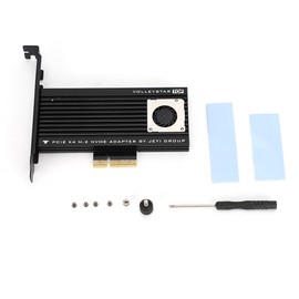 M.2 for NVME SSD Solid State Drive Transfer PCIE-3.0 x 4 Expansion Card with Fan for Heat Dissipation