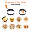 Egg Rings 3.5 Inch 4 Packs for Non-Stick Roasting Egg