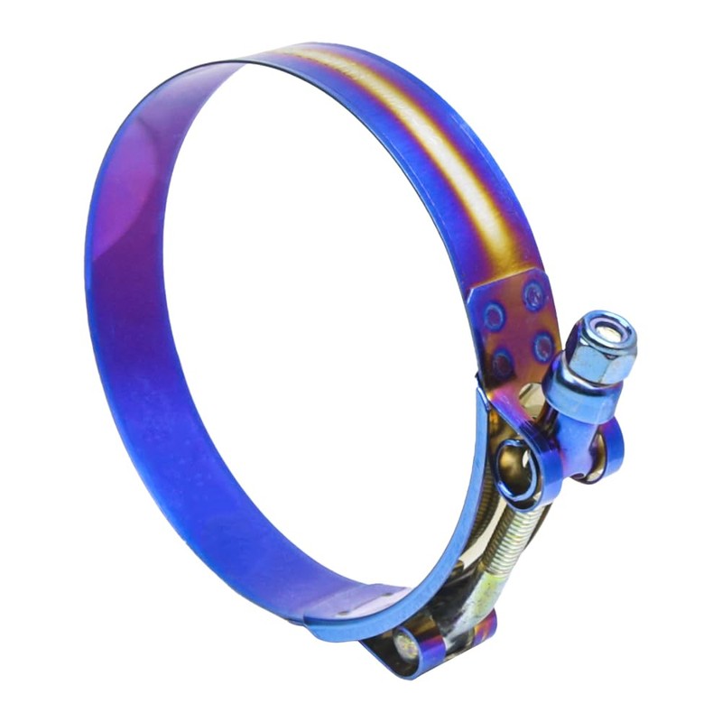 Kyostar 3.5" T-Bolt Hose Clamp Adjustable Stainless Steel Titanium Blue