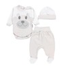 TupTam Baby Clothes Set Body Romper Hat Teddy Bear -