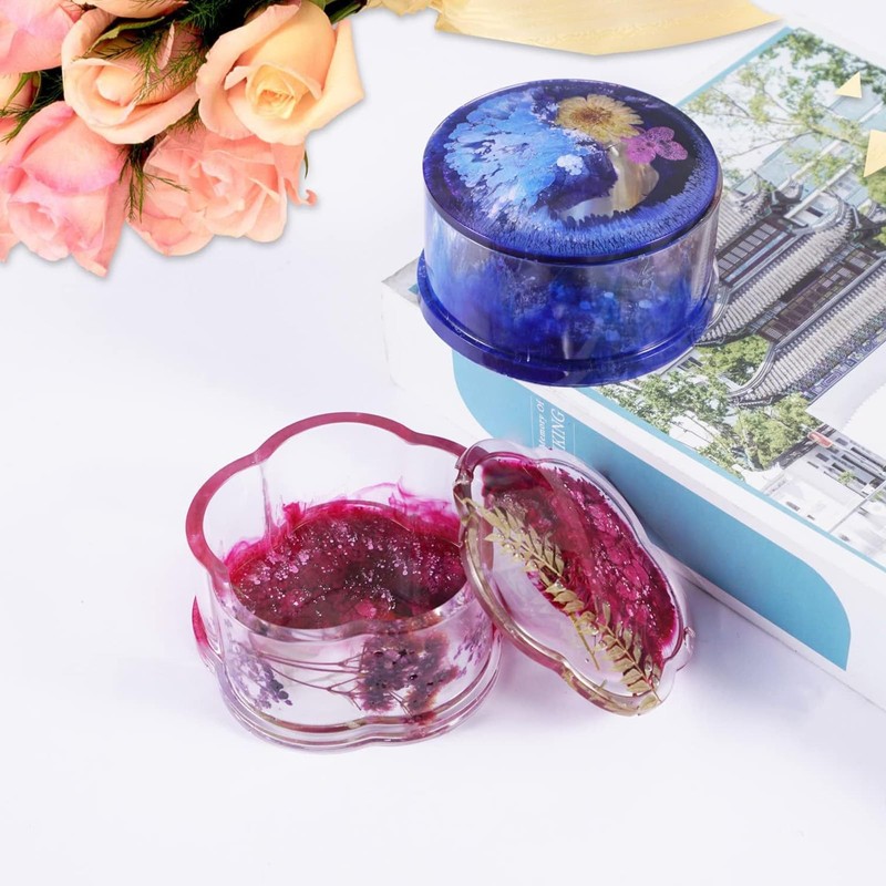 5 PCS Jar Resin Molds Kits with Lid, Epoxy Resin