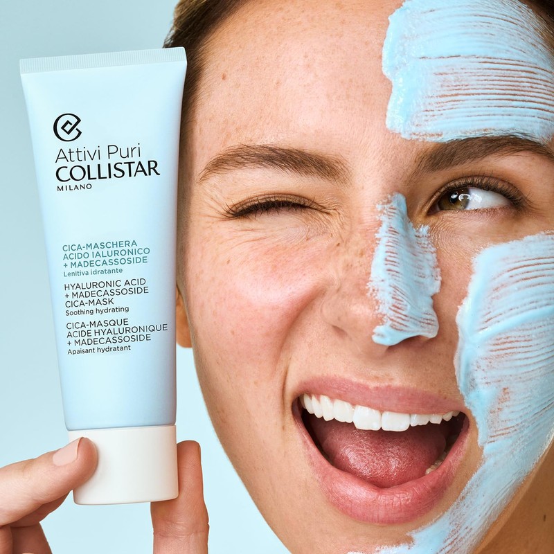 Collistar Cica-Gesichtsmaske Mit Hyaluronsäure + Madecassosid, Beruhigende Feuchtigkeitscreme-Maske Für Intensive