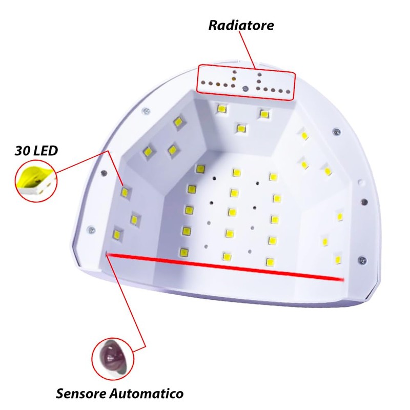 Lampada UV Led Unghie, Fornetto Semipermanente Unghie da 48W per