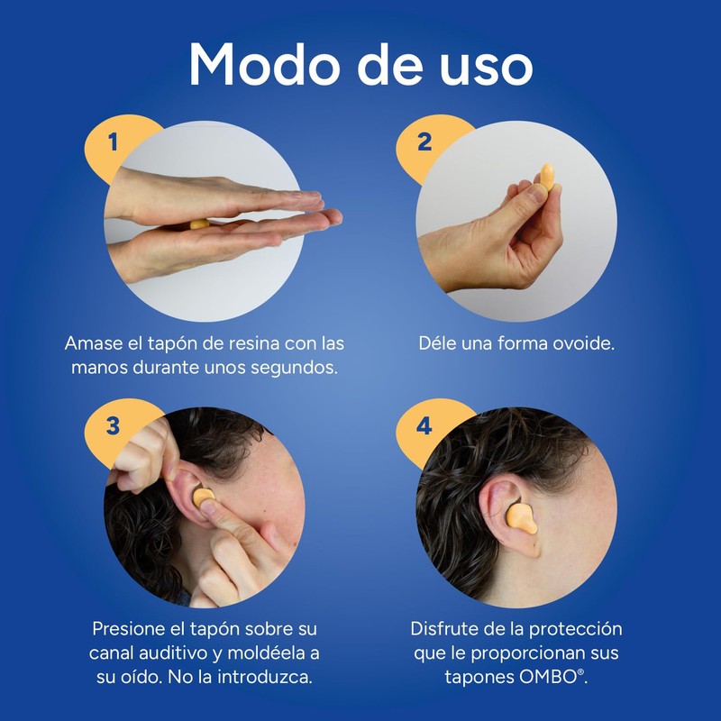 OMBO Quiet Thermal Adjustable and Mouldable Ear Plugs - Hypoallergenic