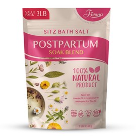 FIVONA Postpartum Soak Blend 48oz - Sitz Bath Salt Natural Soaking Blend - Epsom Salt with Pure Essentials Oils for Soothing Postpartum Recovery, Large Value Pack, Perineal Care