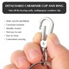 TIESOME Metal Keyring Carabiner Hook Clip, 4 Pieces Key Ring