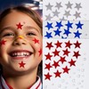 3Pack Independence Day Stars Rhinestone Face Body Nail Stickers Patriotic
