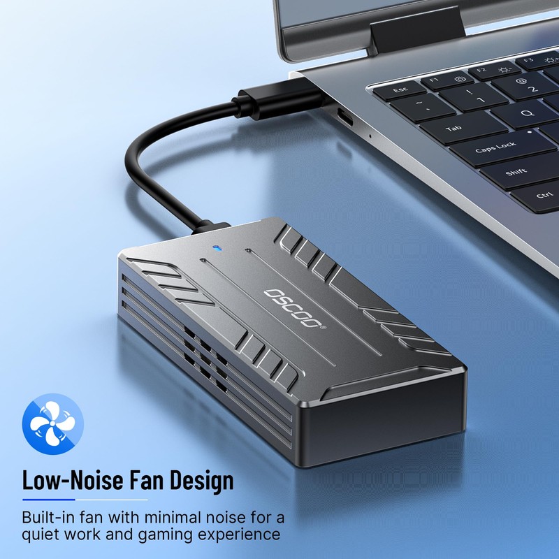 40Gbps USB4 NVMe M.2 Enclosure with Active Cooling & Silent