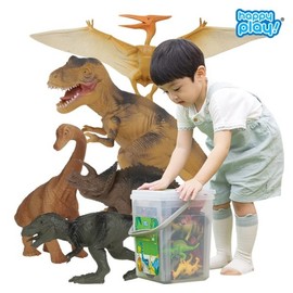 Happy Play Children's Role Play Educational Toy Dino World Dinosaur Figures 50 pcs / 해피플레이 어린이 역할놀이 교구 장난감 다이노월드 공룡 피규어 50pcs