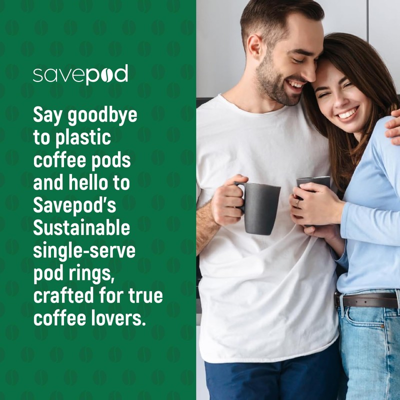 SavePod Cafetera con cápsulas de café reutilizables, compatible con máquinas