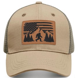 beautype Bigfoot Mens Baseball Cap, Vintage Trucker Hat Breathable Mesh Snapback Adjustable Ball Cap Funny Big Foot Sasquatch Golf Hat for Men and Women, Novelty Father's Day Birthday