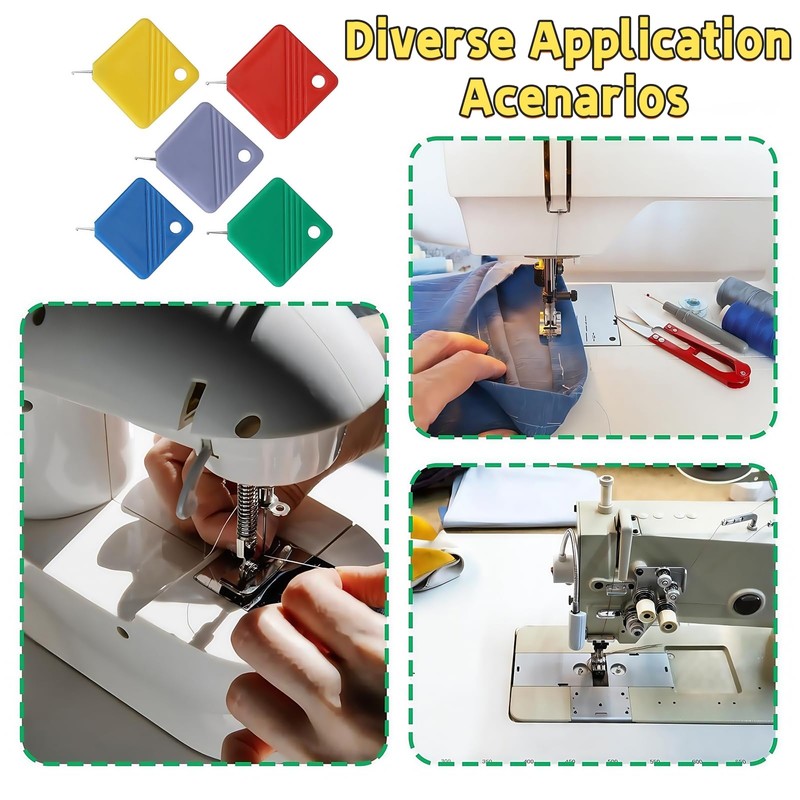 Omeblos Needle Threaders,Needle Threaders Hand Sewing,Square Plastic Needle Threader,Needle Threader