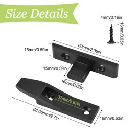 UFURMATE Furniture Plinth Connectors Bracket, 6 Sets Plastic Kickboard Clips Drop On/Hook On Push in Plinth Fasteners Fittings Press Fit Panel Clips