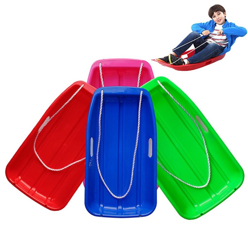 Plastic Winter Toboggan Snow Sled Thicken Durable Sleds for Kids