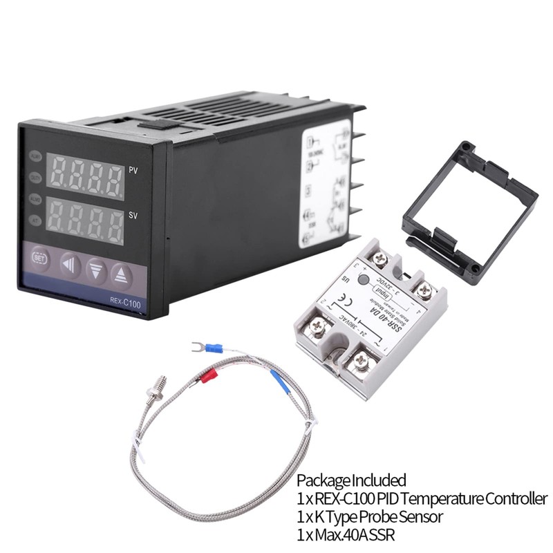 0℃~1300℃ Digital Alarm REX-C100 Dual Digital Temperature Controller Thermocouple LED