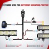 Nilight 14AWG LED Light Bar Wiring Harness Kit 12V On