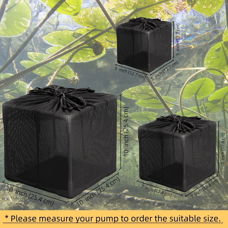 Fineday Pond Filter, Anti-Clogging Cube Outdoor Mesh Water Pump Barrier