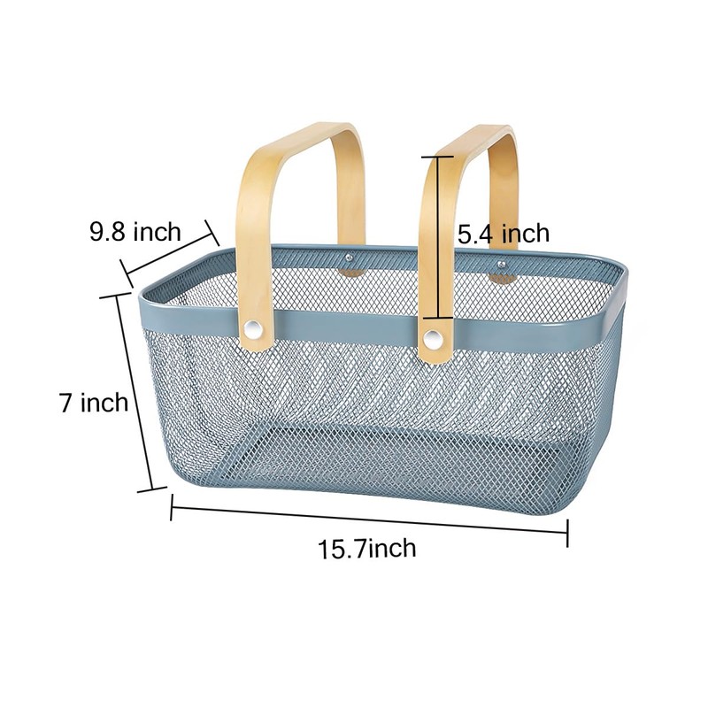 Ymeibe Wire Mesh Storage Organizer Basket Portable Garden Harvest Basket