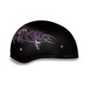 Daytona HELMETS Motorcycle Half Helmet Skull Cap- Purple Rose 100%