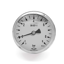 'Pressure Gauge NG63 – 1-0 9bar, G1/4 Back, Vacuum – Glycerine Filled