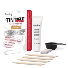 Kit de tinte Godefroy para cabello con cobertura total de canas, marrón claro, 4 Aplicaciones, retoque de raíces duradero para hombres y mujeres, cáps