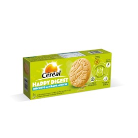 CÉRÉAL, HAPPY DIGEST, Biscotto ai grani antichi, Biscotti per il benessere digestivo, con farina di avena integrale e di quinoa, Senza glutine e senza lattosio, Con fibra prebiotica, 150 g