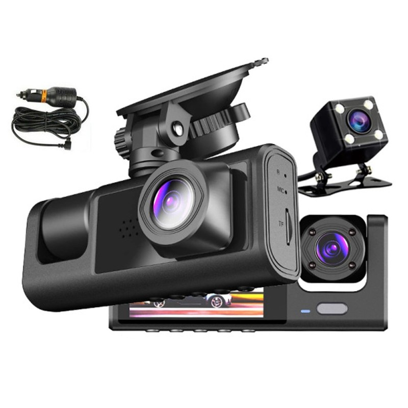 Dash Camera 1080P High Definition Image Large Wide Angle Three
